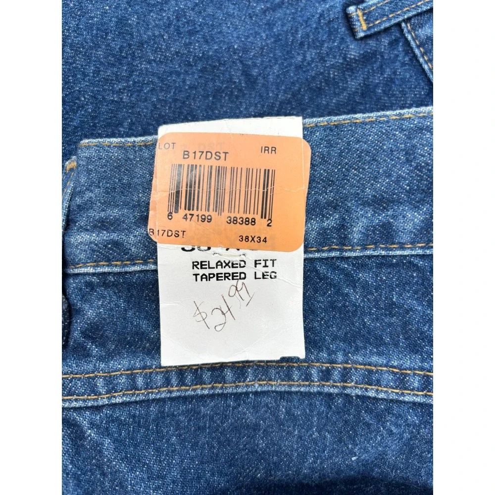 Carhartt Tapered Jeans Mens Blue Denim Relaxed Fit B17DST 37x34 NWT
